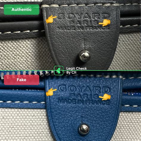 real vs fake Goyard bag